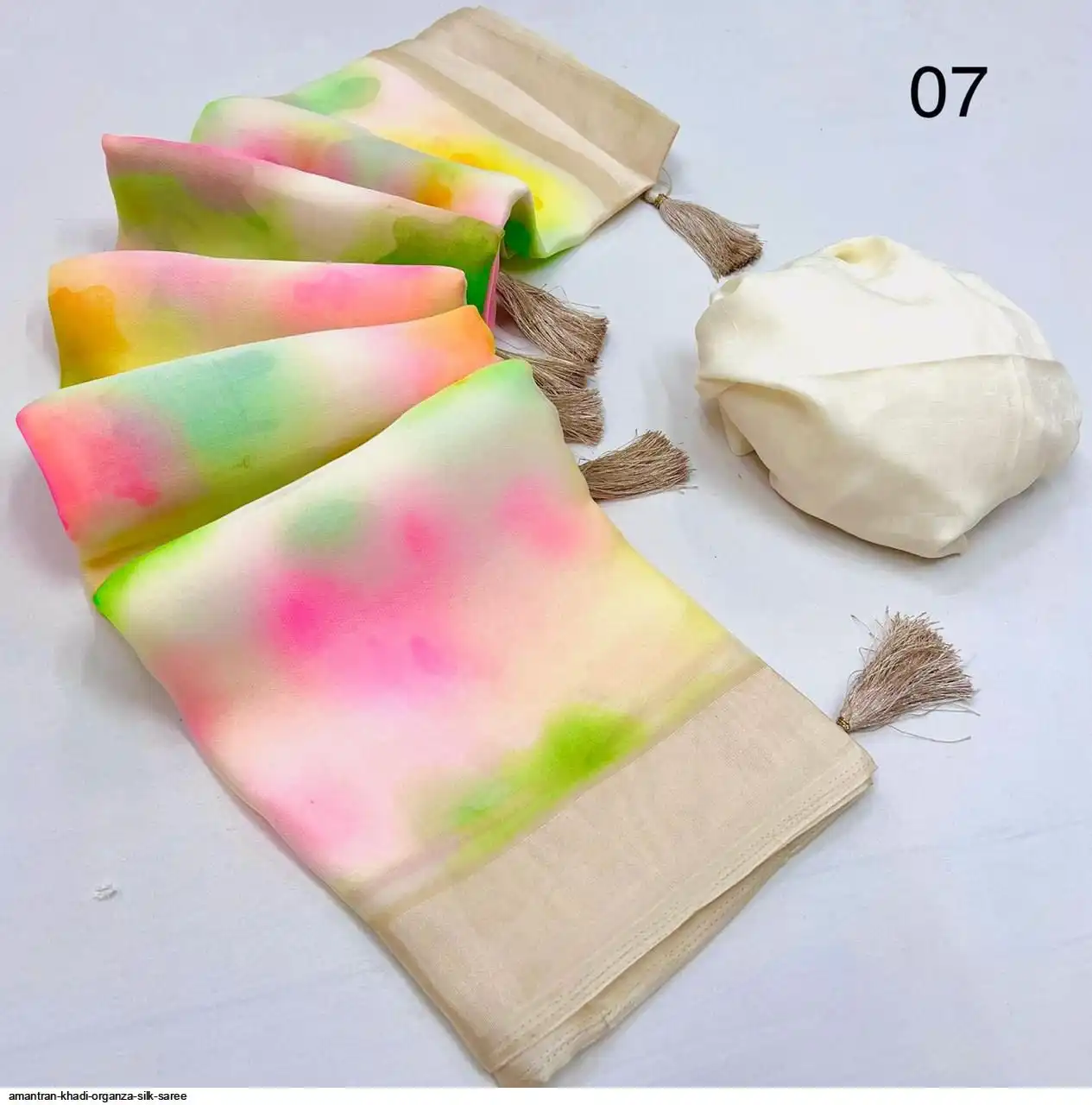 AMANTRAN KHADI ORGANZA SILK SAREE