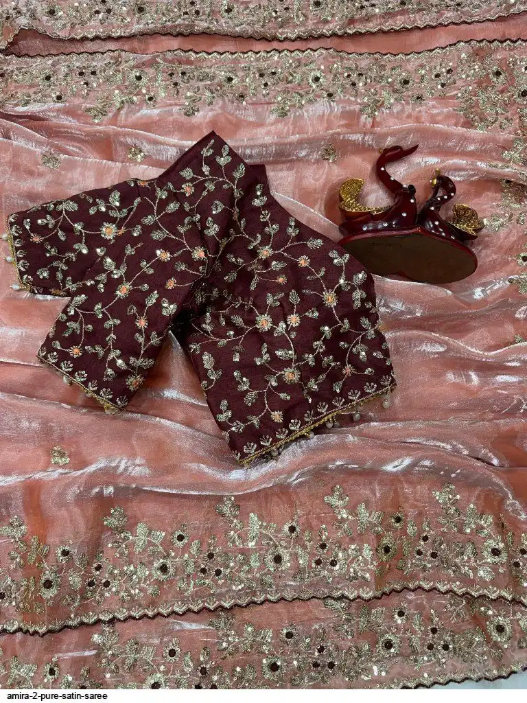 AMIRA 2 PURE SATIN SAREE A
