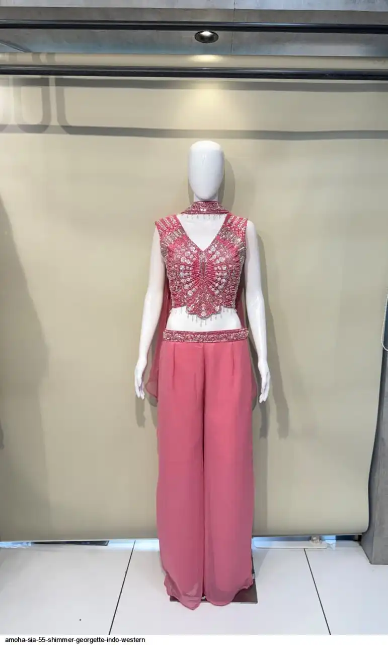 AMOHA SIA 55 SHIMMER GEORGETTE INDO WESTERN 2