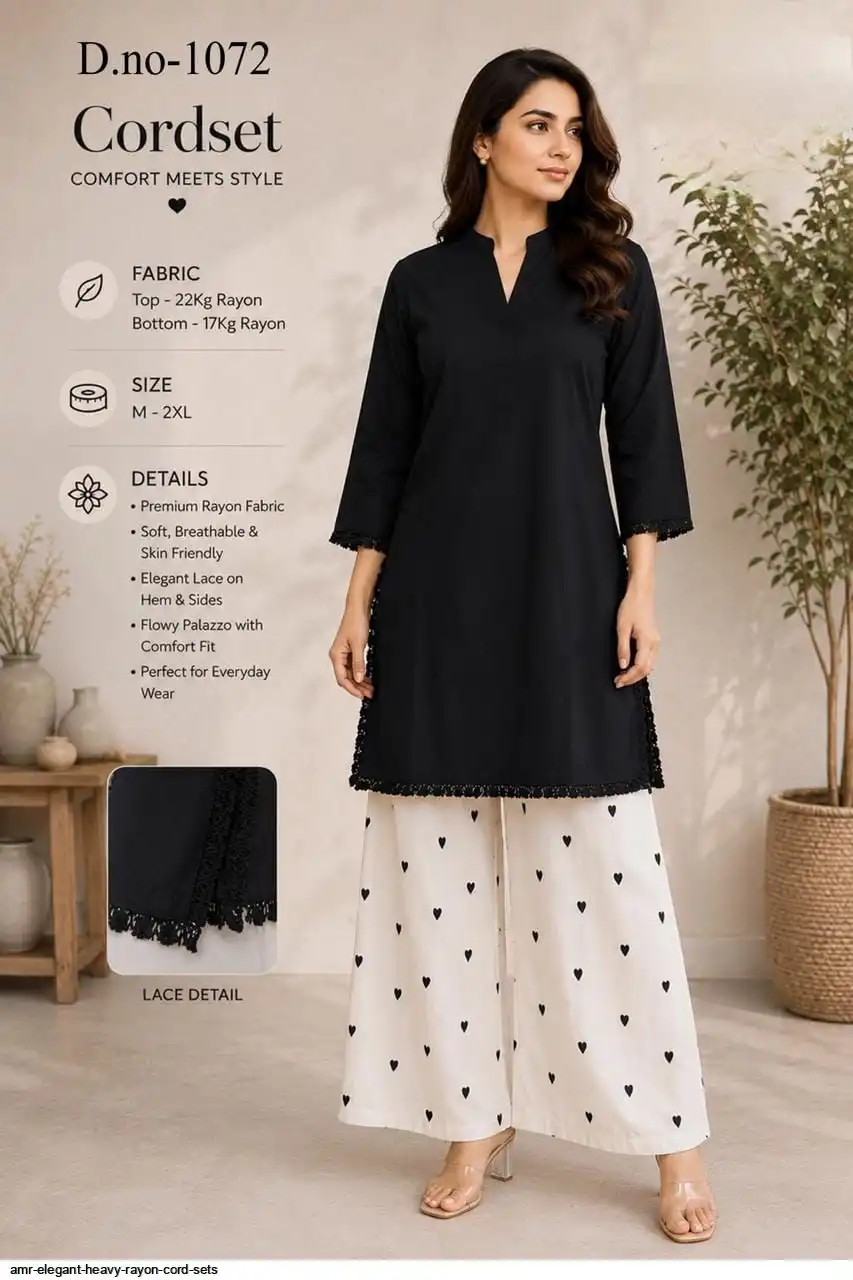 AMR ELEGANT HEAVY RAYON CORD SETS F