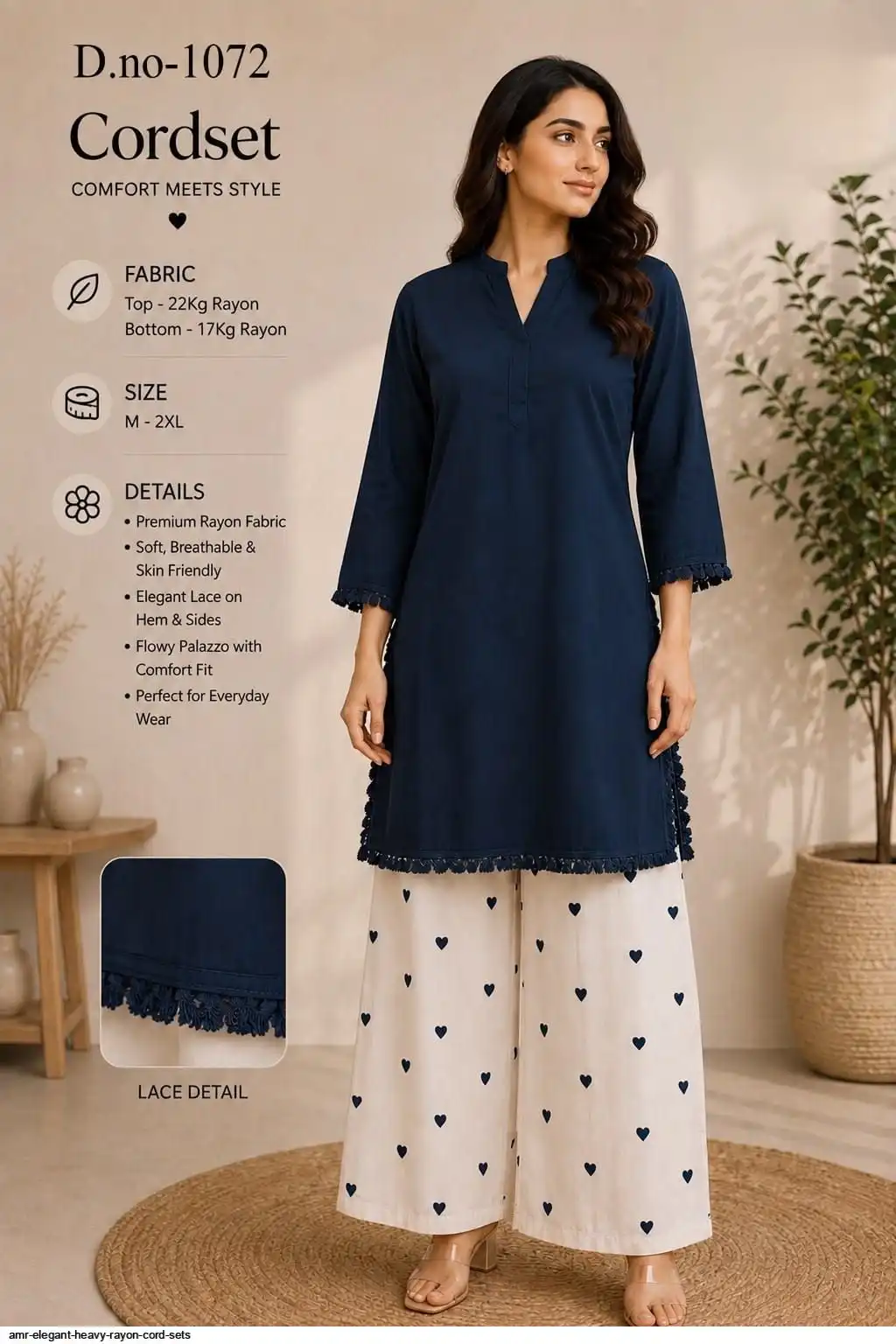 AMR ELEGANT HEAVY RAYON CORD SETS C