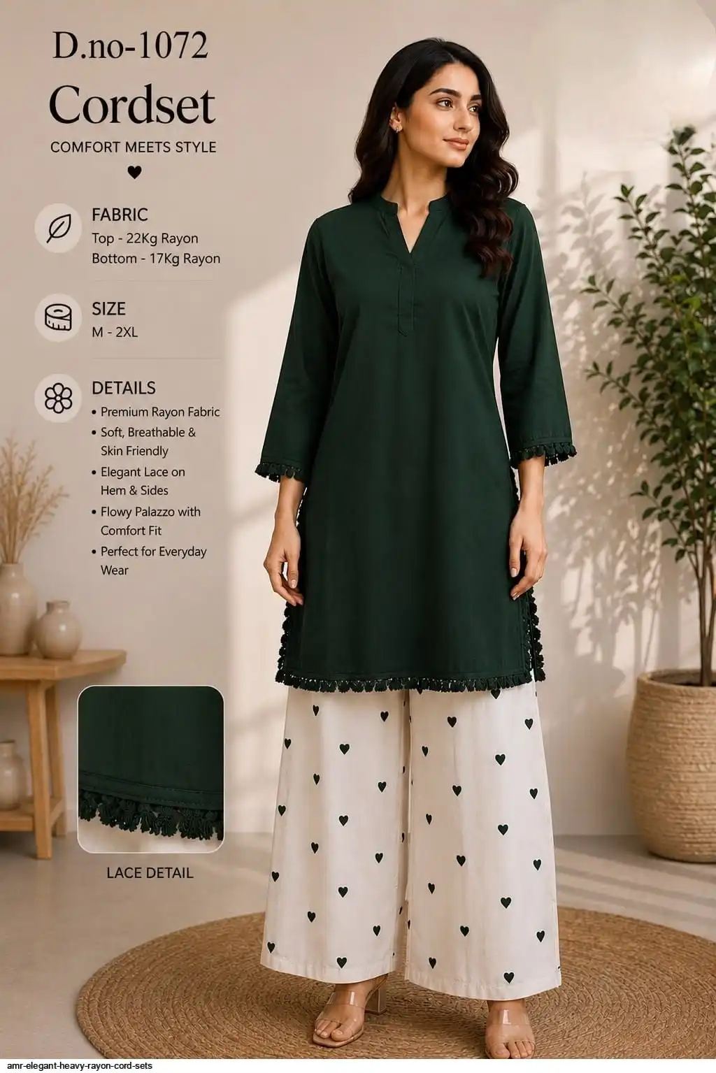 AMR ELEGANT HEAVY RAYON CORD SETS A