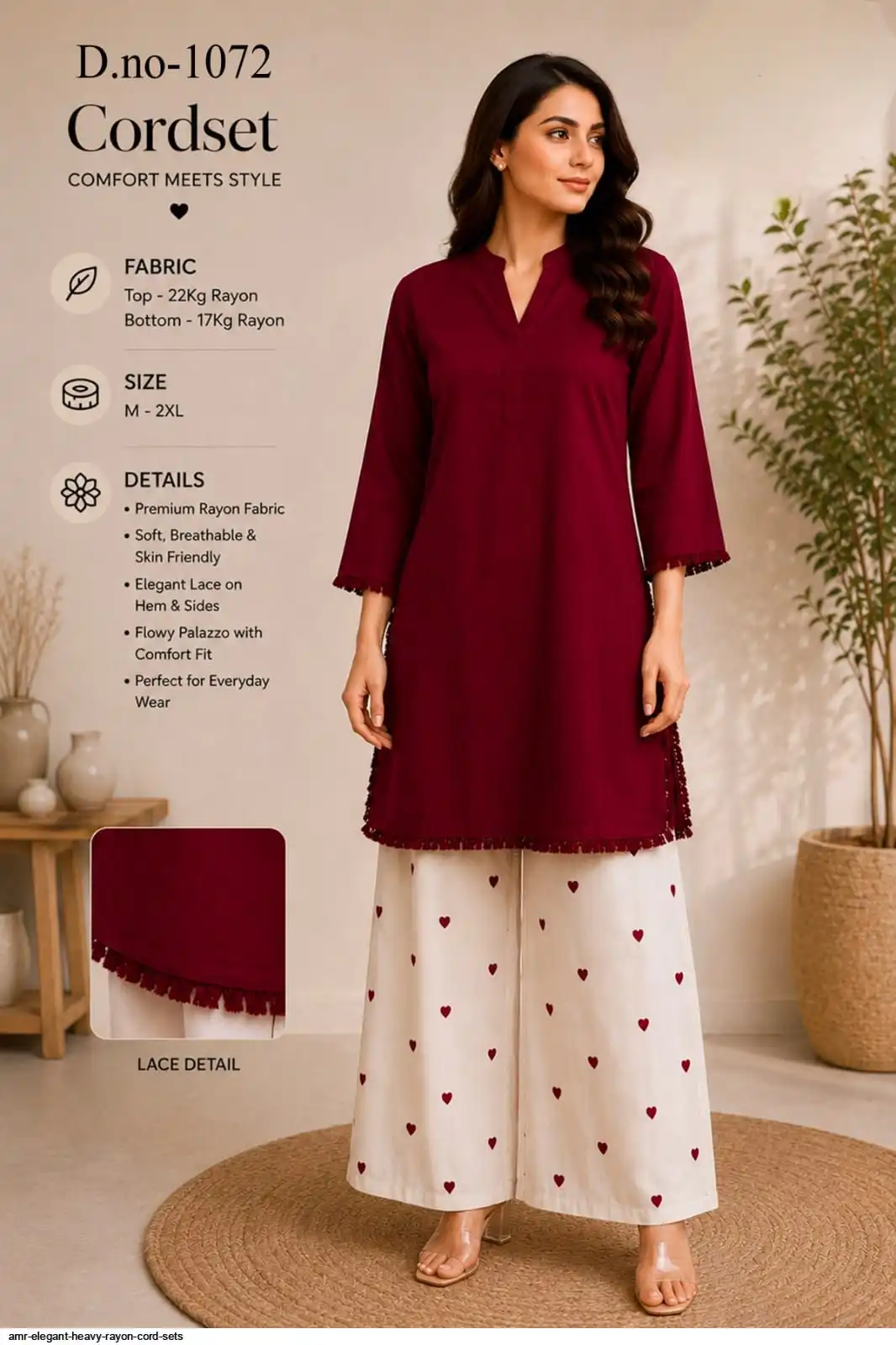 AMR ELEGANT HEAVY RAYON CORD SETS E