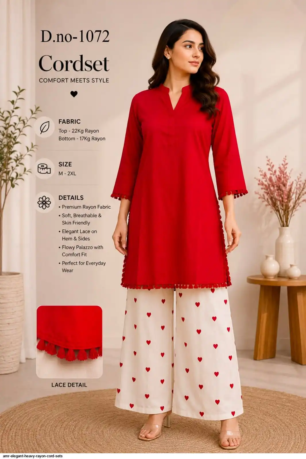 AMR ELEGANT HEAVY RAYON CORD SETS D