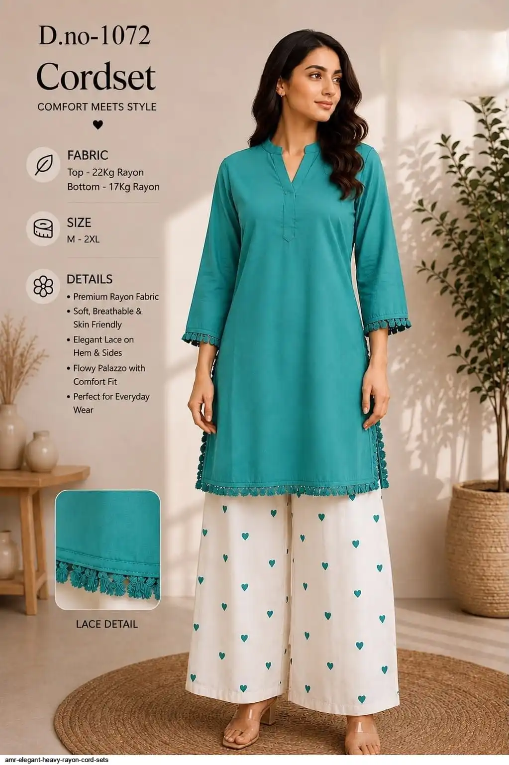 AMR ELEGANT HEAVY RAYON CORD SETS B