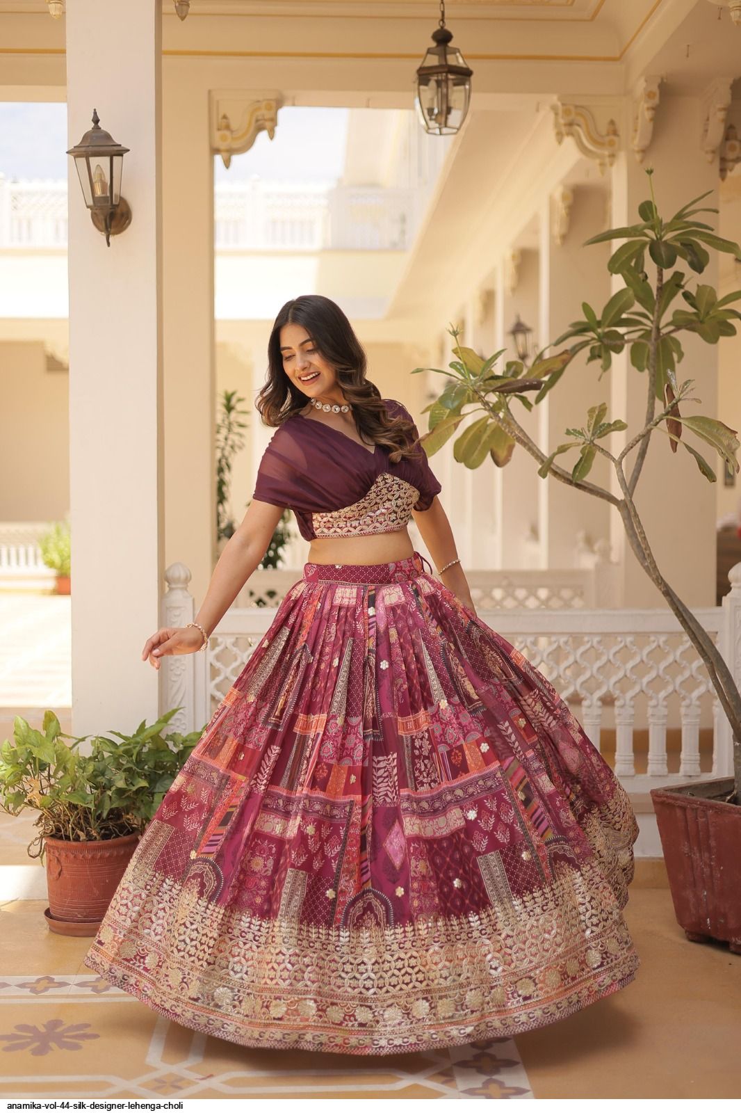 ANAMIKA VOL 44 SILK DESIGNER LEHENGA CHOLI A - Main Image