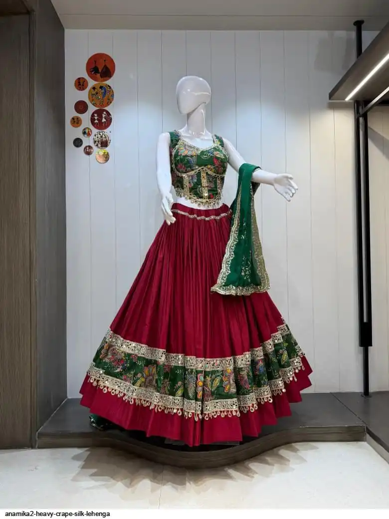 ANAMIKA2 HEAVY CRAPE SILK LEHENGA 5