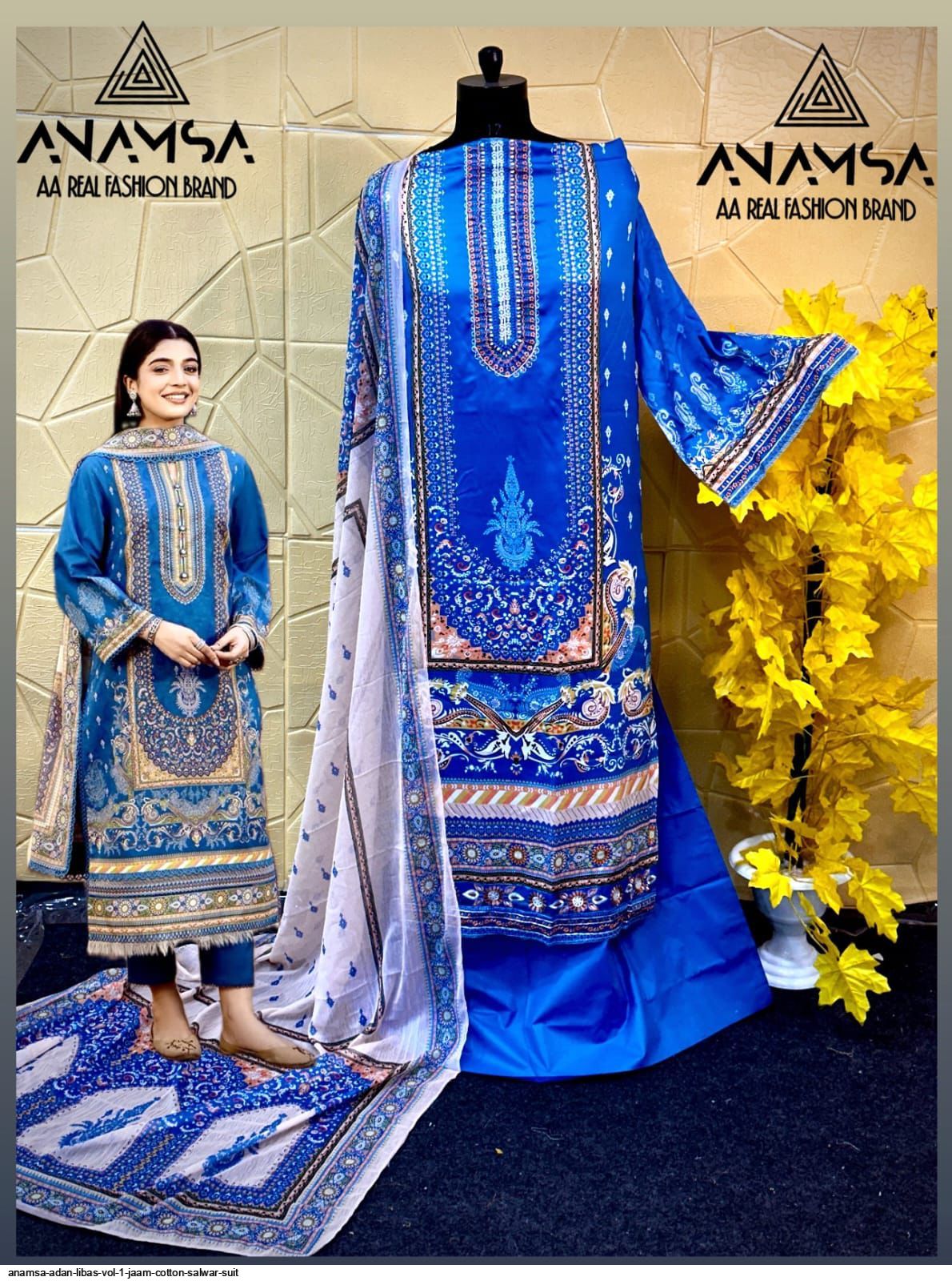 ANAMSA ADAN LIBAS VOL 1 JAAM COTTON SALWAR SUIT