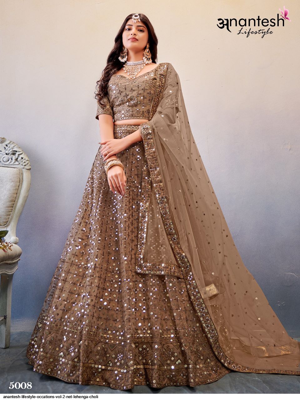 anantesh lifestyle occations vol 2 net lehenga choli 9544