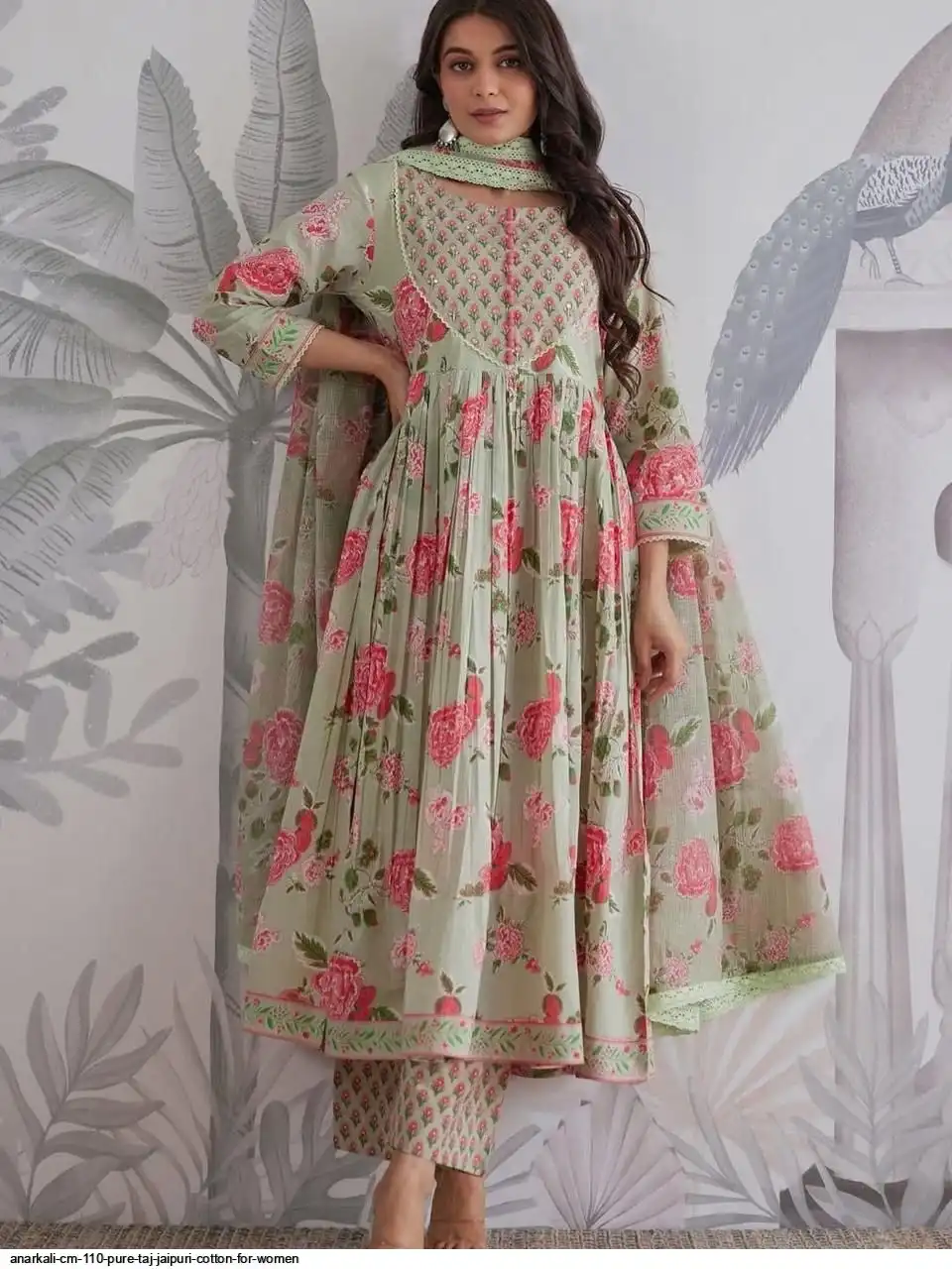 ANARKALI CM 110 PURE TAJ JAIPURI COTTON FOR WOMEN 2