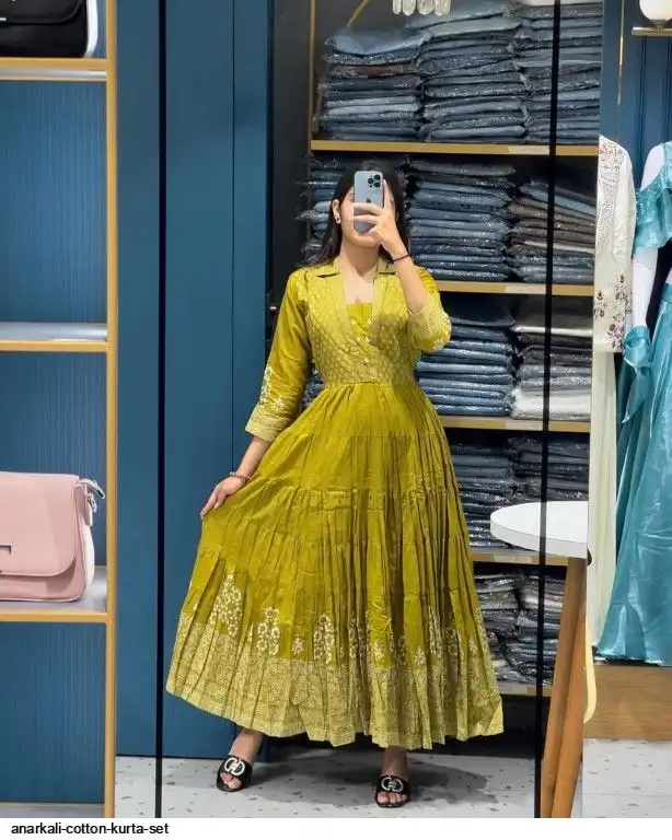 ANARKALI COTTON KURTA SET B
