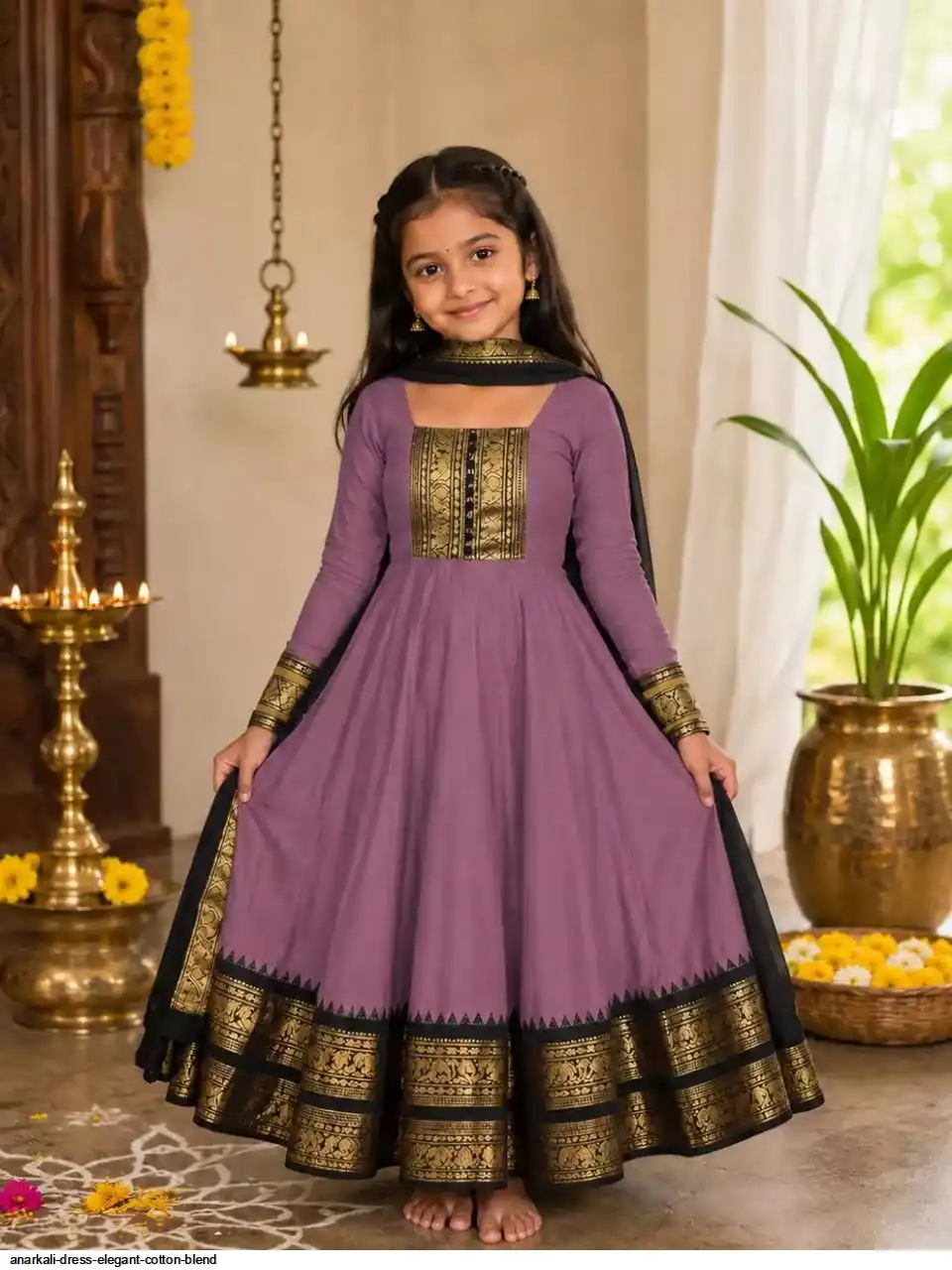 ANARKALI DRESS ELEGANT COTTON BLEND B