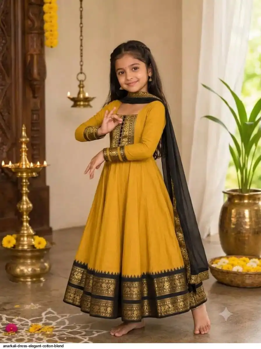 ANARKALI DRESS ELEGANT COTTON BLEND D
