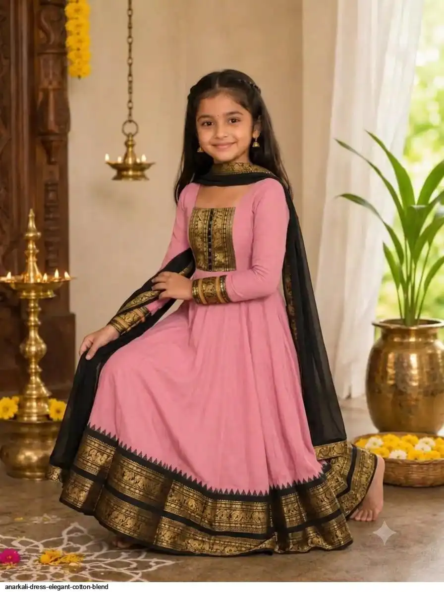 ANARKALI DRESS ELEGANT COTTON BLEND F