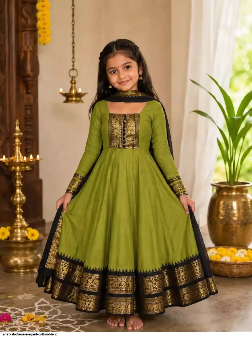 ANARKALI DRESS ELEGANT COTTON BLEND G