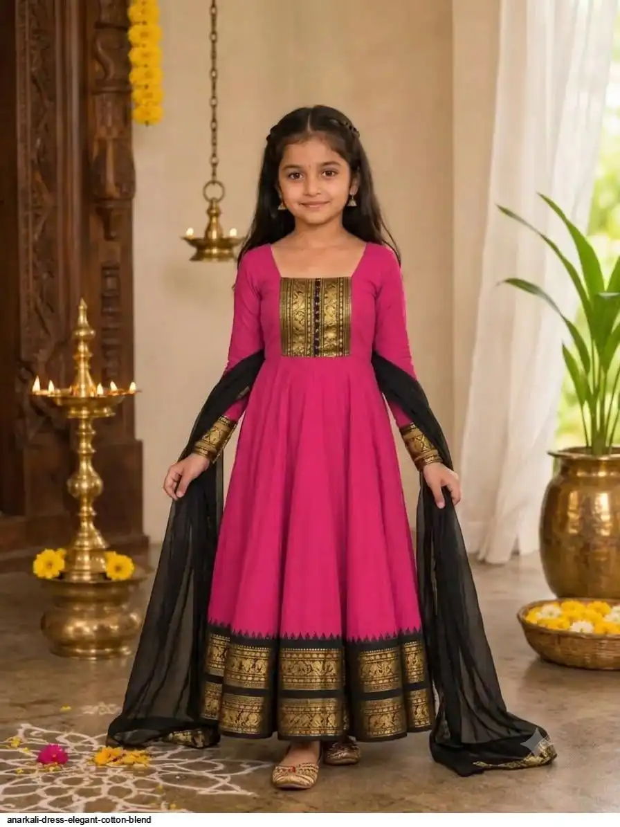 ANARKALI DRESS ELEGANT COTTON BLEND H