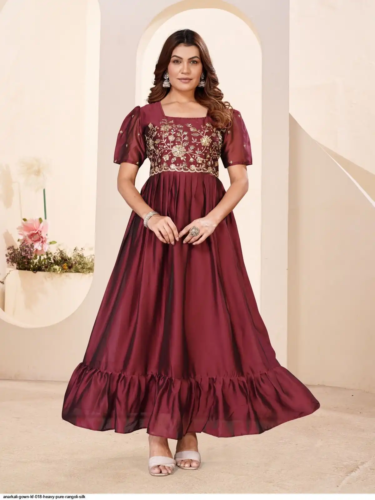 ANARKALI GOWN KF 018 HEAVY PURE RANGOLI SILK 2