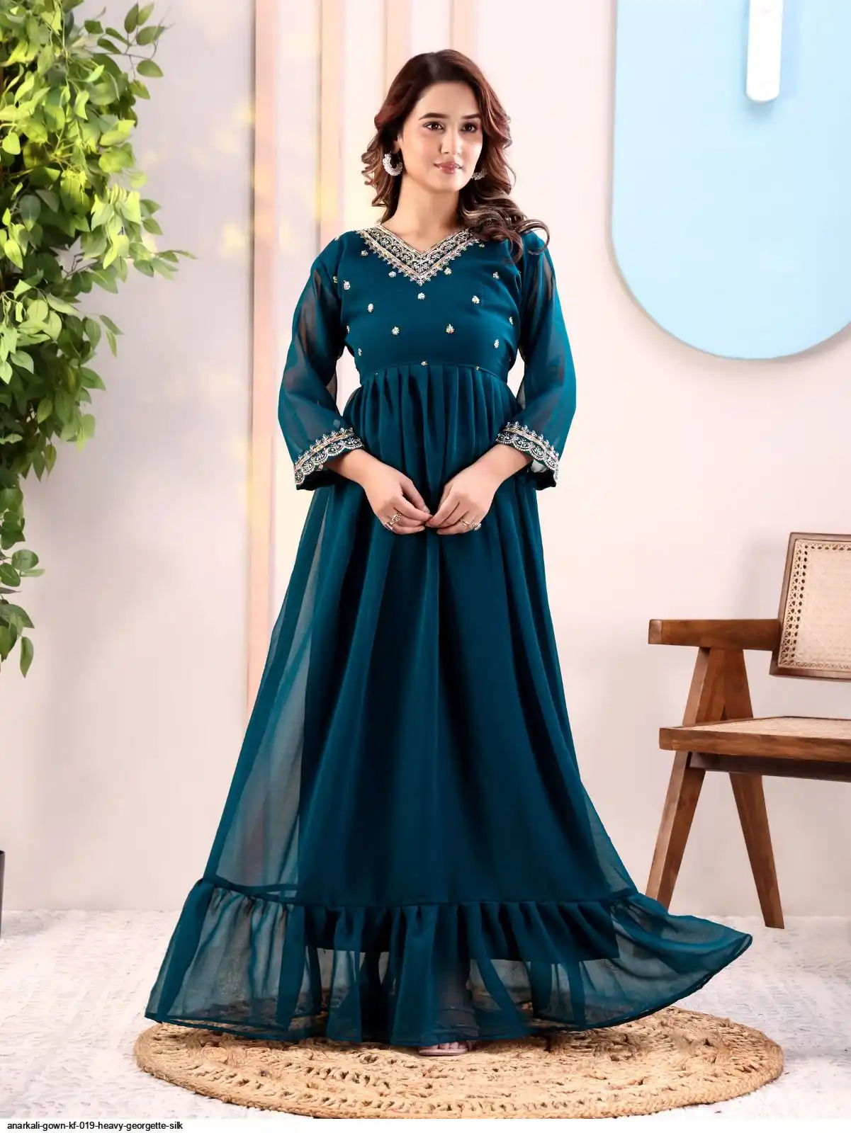 ANARKALI GOWN KF 019 HEAVY GEORGETTE SILK 2