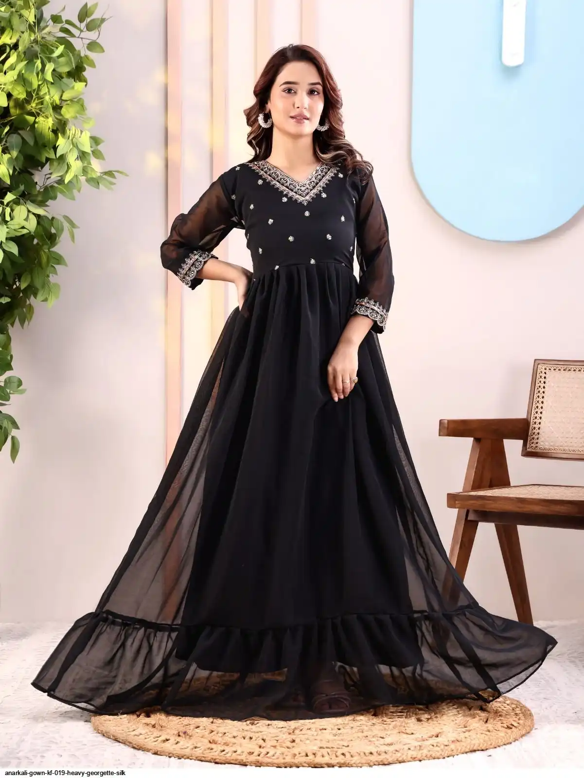 ANARKALI GOWN KF 019 HEAVY GEORGETTE SILK 3