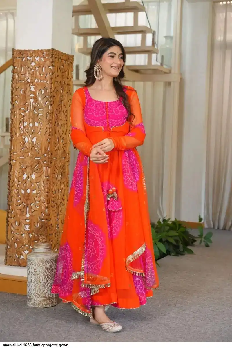 ANARKALI KD 1635 FAUX GEORGETTE GOWN 2