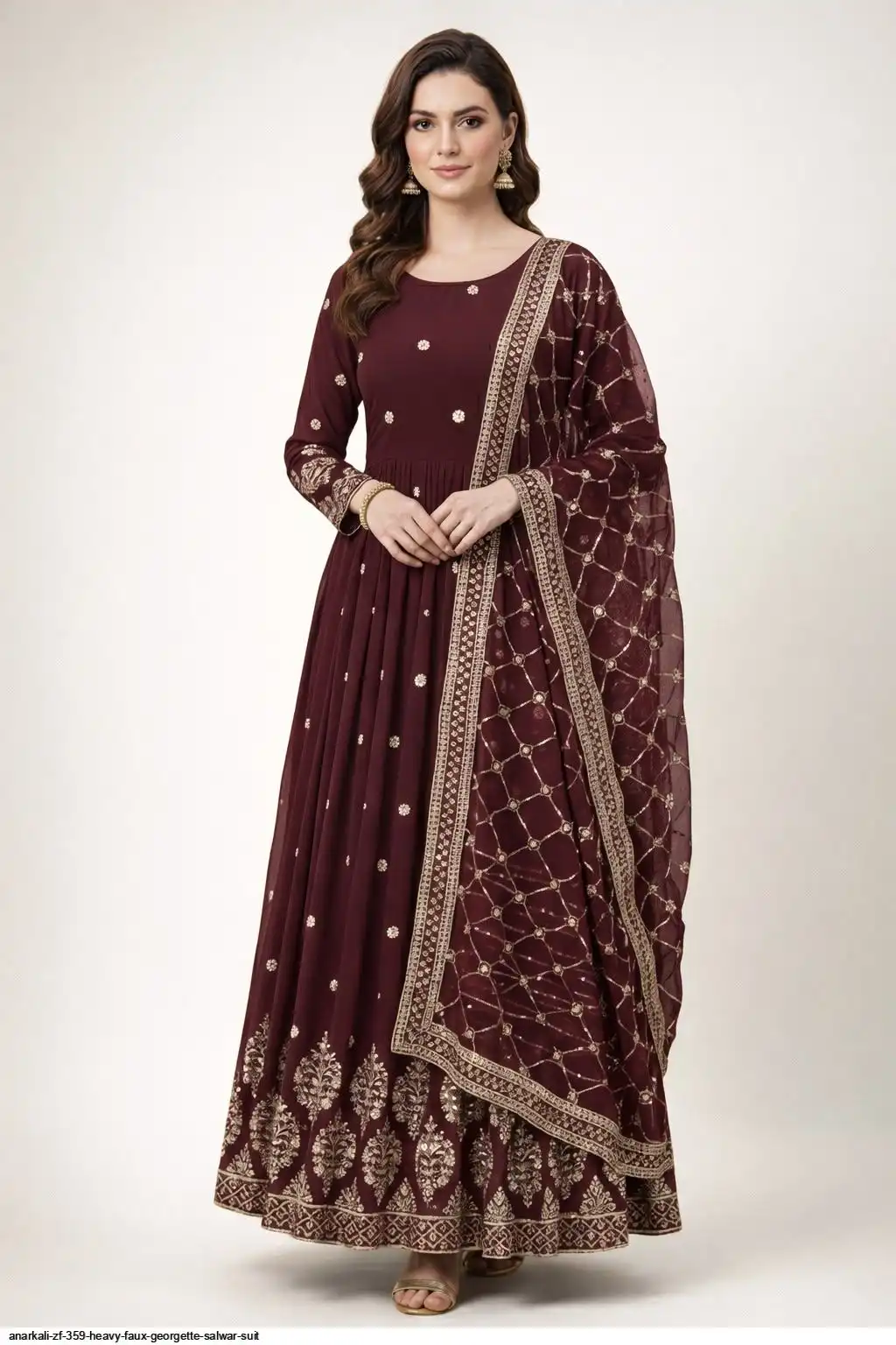 ANARKALI ZF 359 HEAVY FAUX GEORGETTEGOWN 1