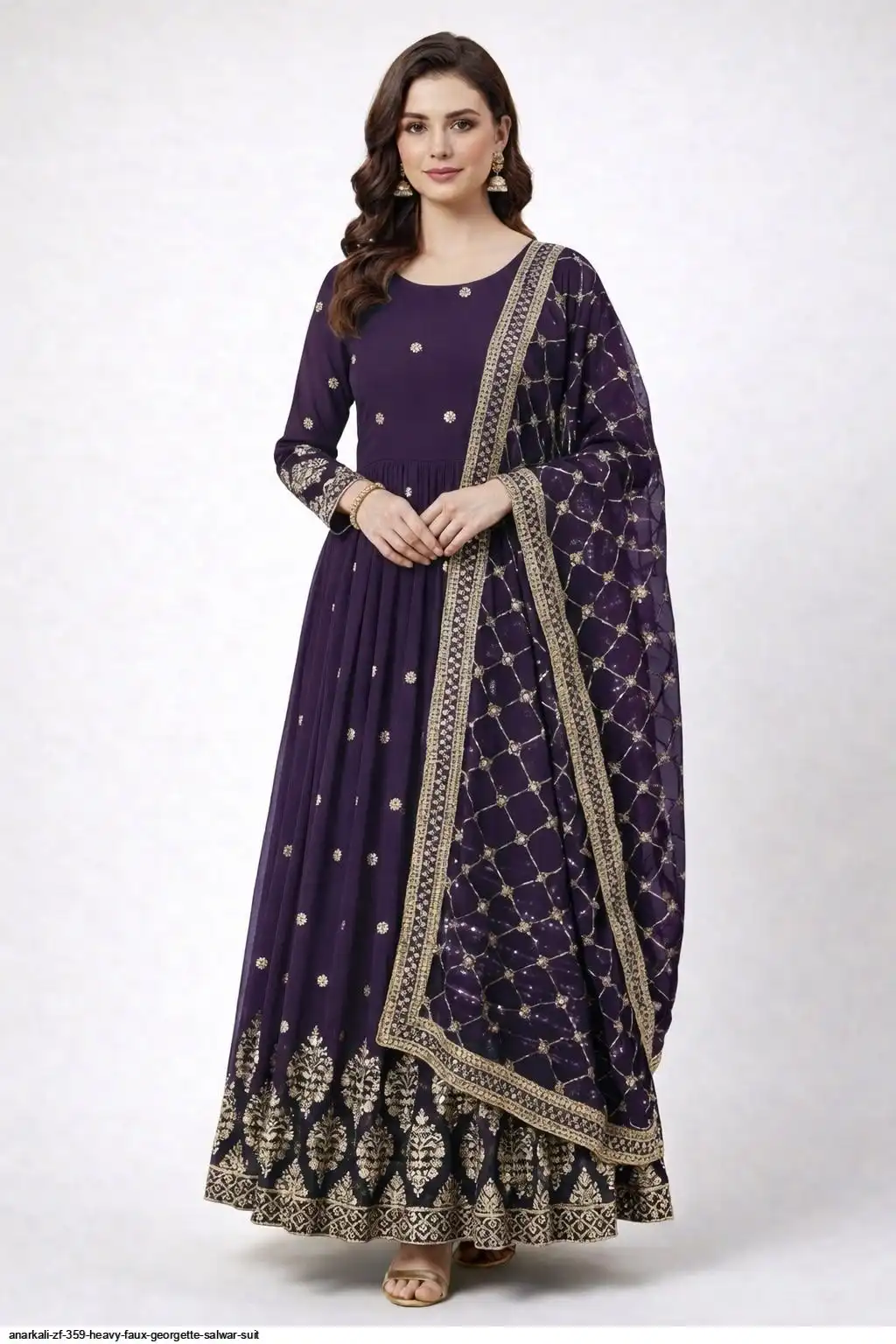 ANARKALI ZF 359 HEAVY FAUX GEORGETTE GOWN 4