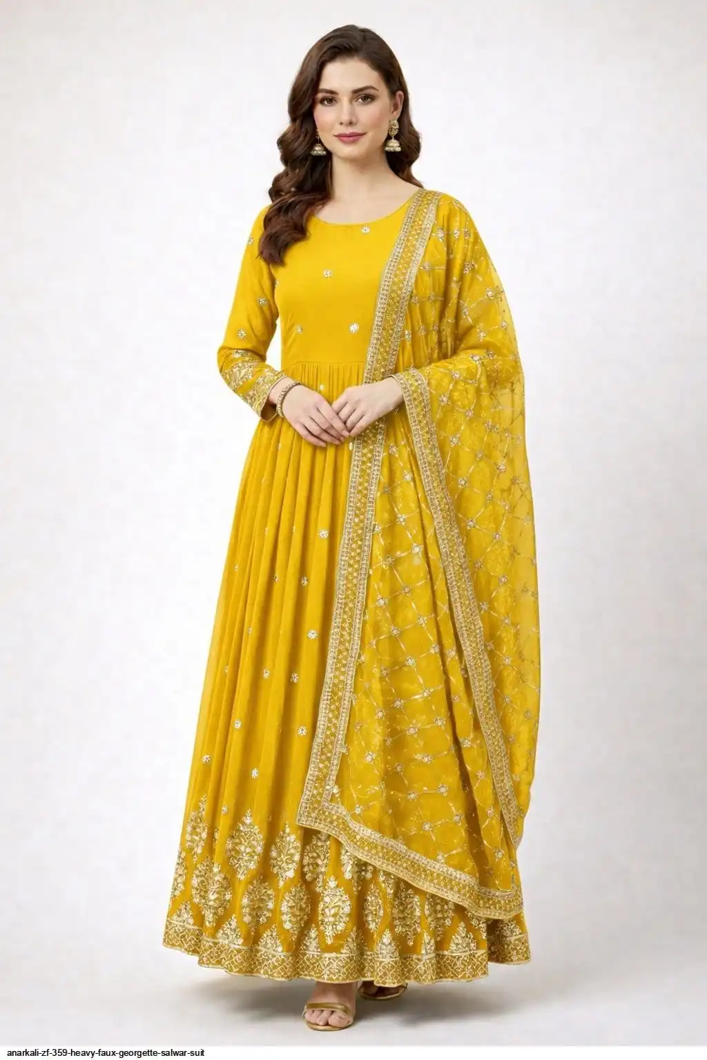 ANARKALI ZF 359 HEAVY FAUX GEORGETTE GOWN 5