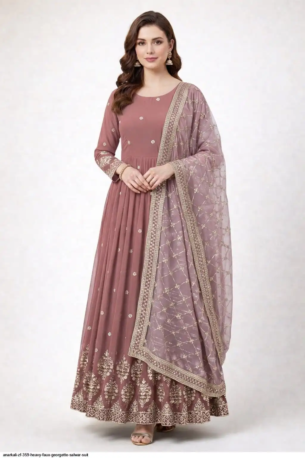 ANARKALI ZF 359 HEAVY FAUX GEORGETTE GOWN 6