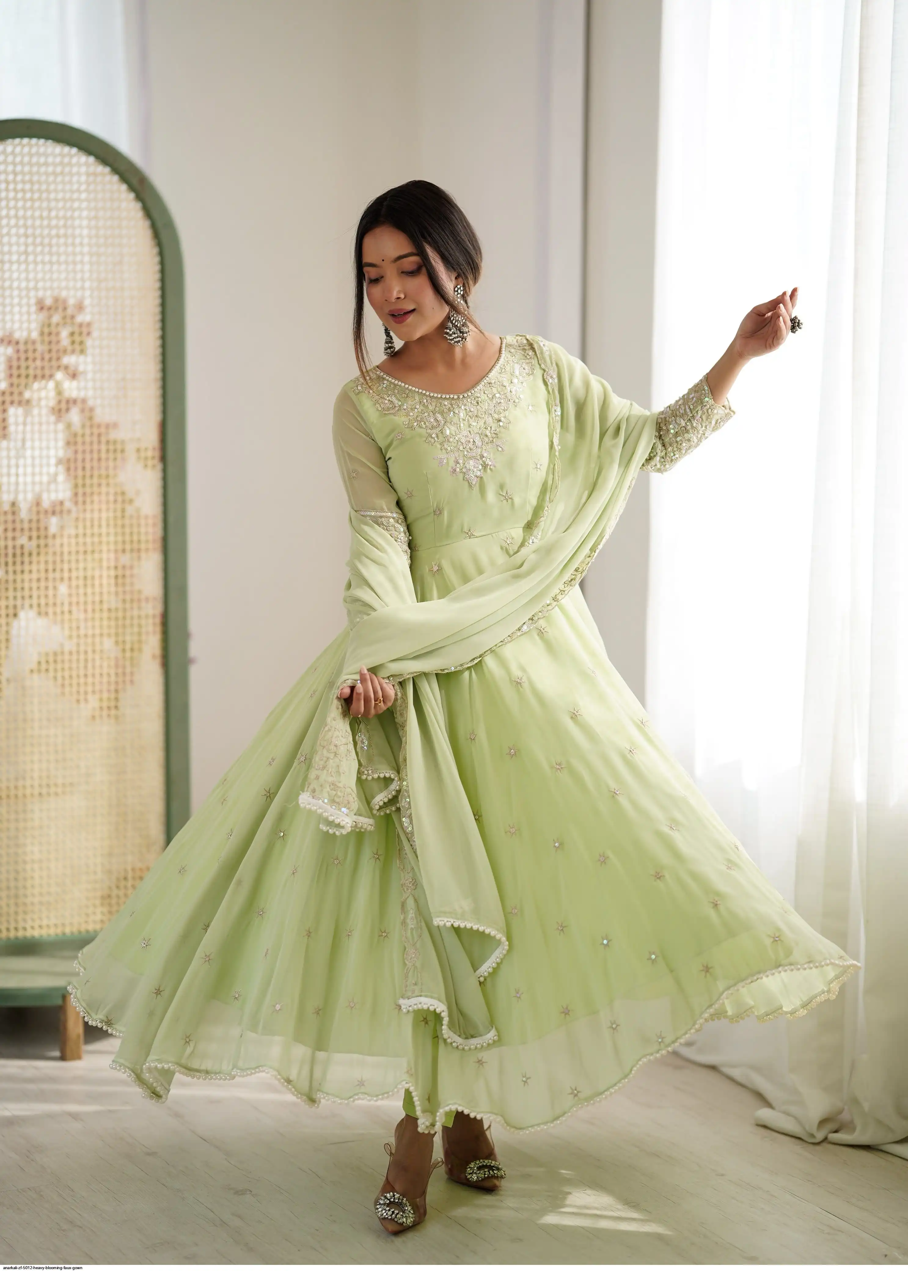 ANARKALI ZF 5012 HEAVY BLOOMING FAUX GOWN 4