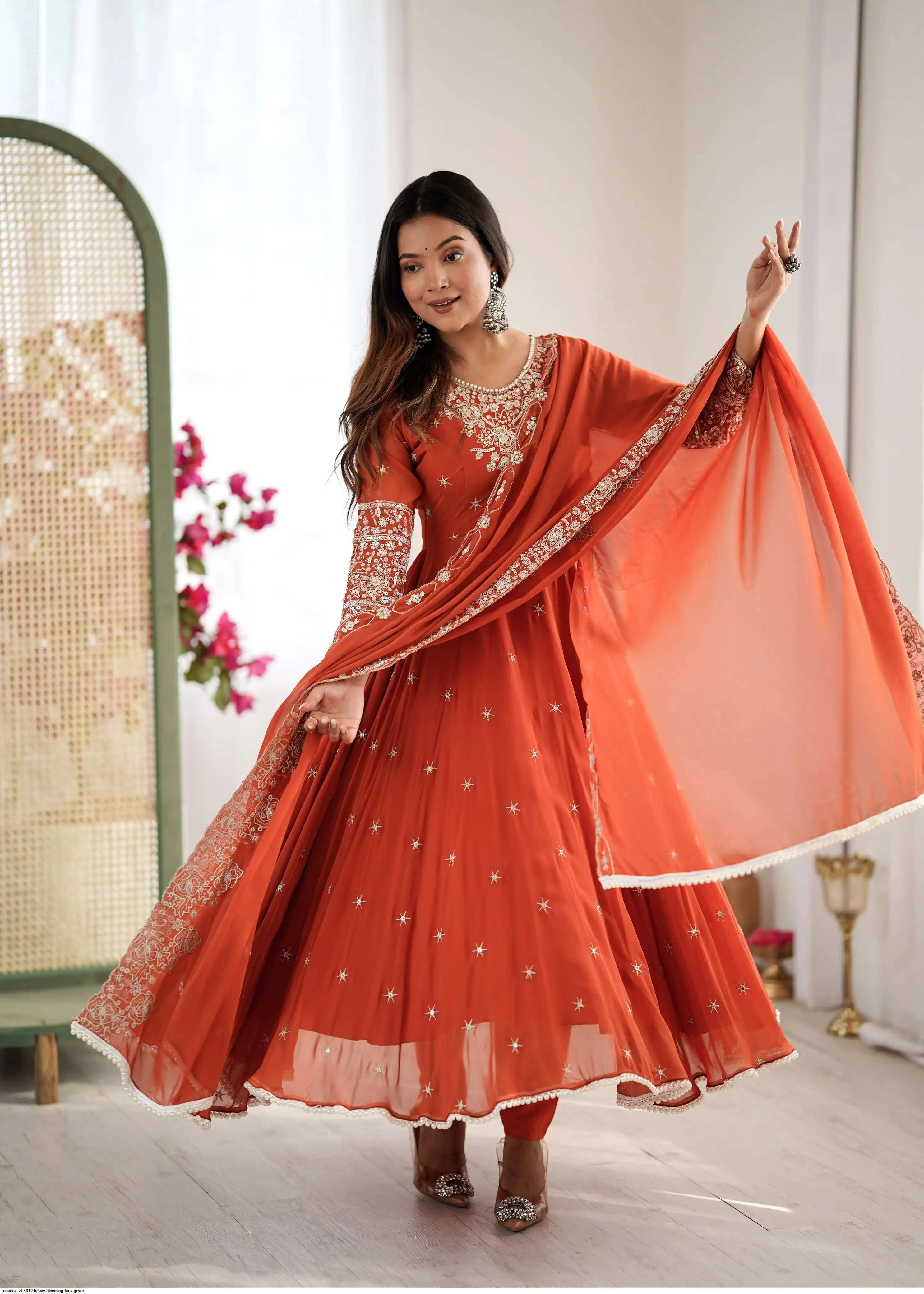 ANARKALI ZF 5012 HEAVY BLOOMING FAUX GOWN 8