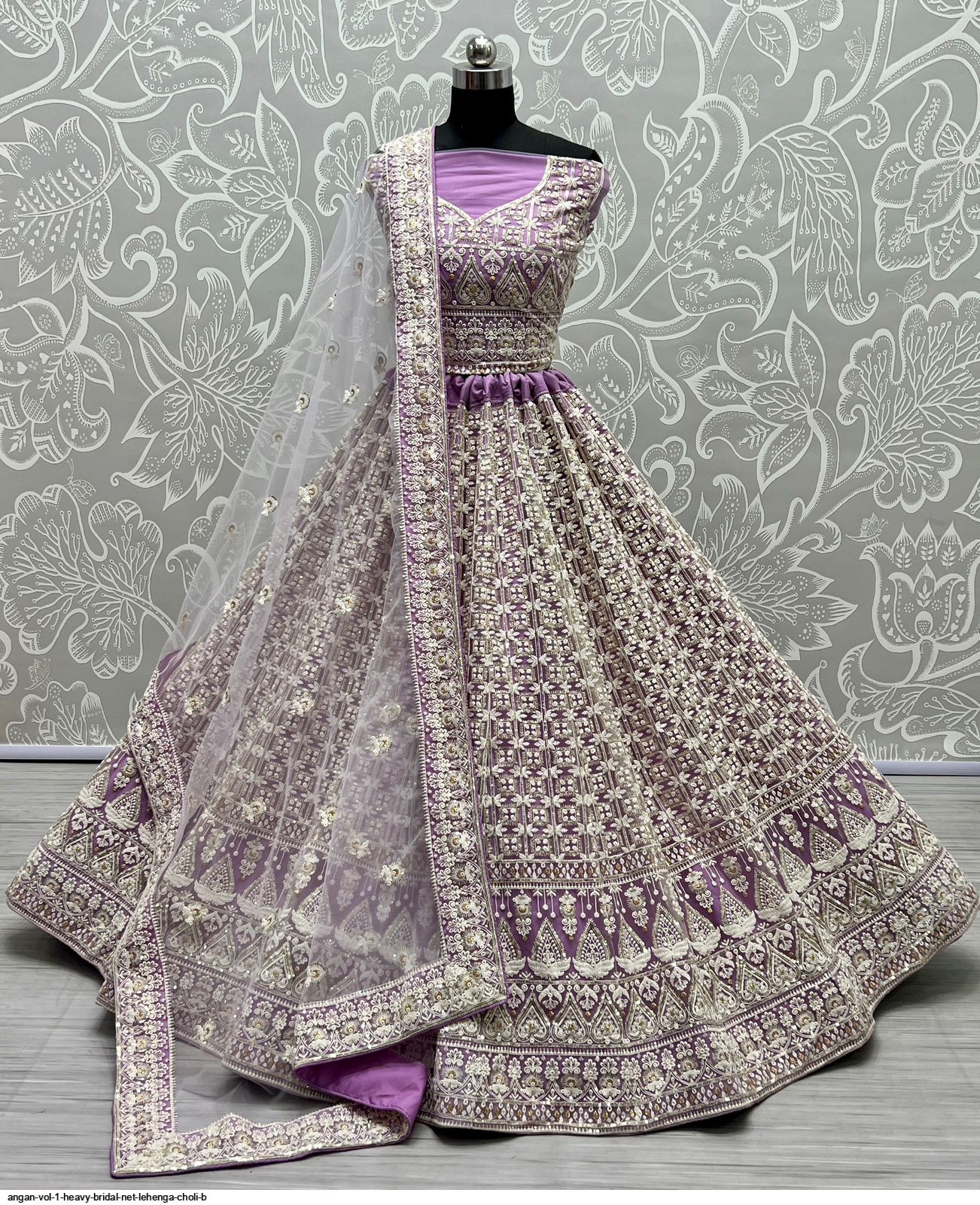 ANGAN VOL 1 HEAVY BRIDAL NET LEHENGA CHOLI