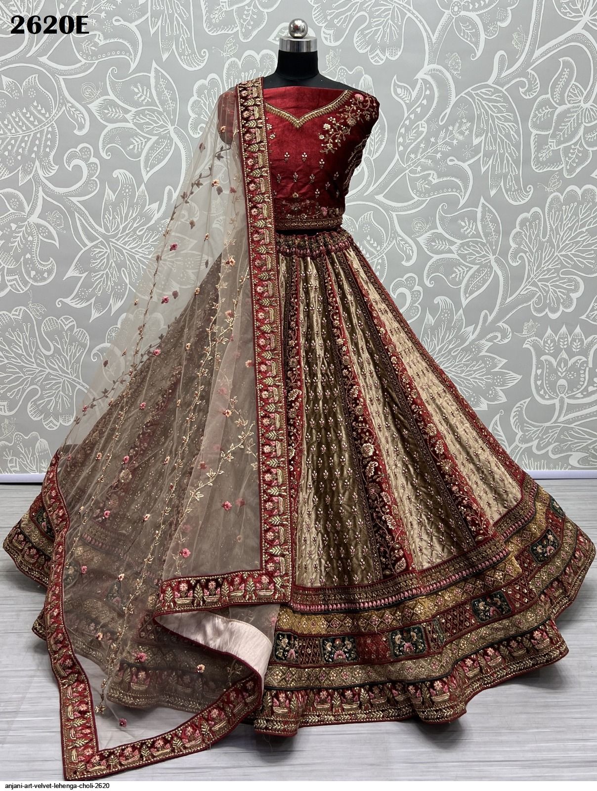 Pure Net Lehanga Blouse Velvet at Rs 2490 in Surat | ID: 10705071055