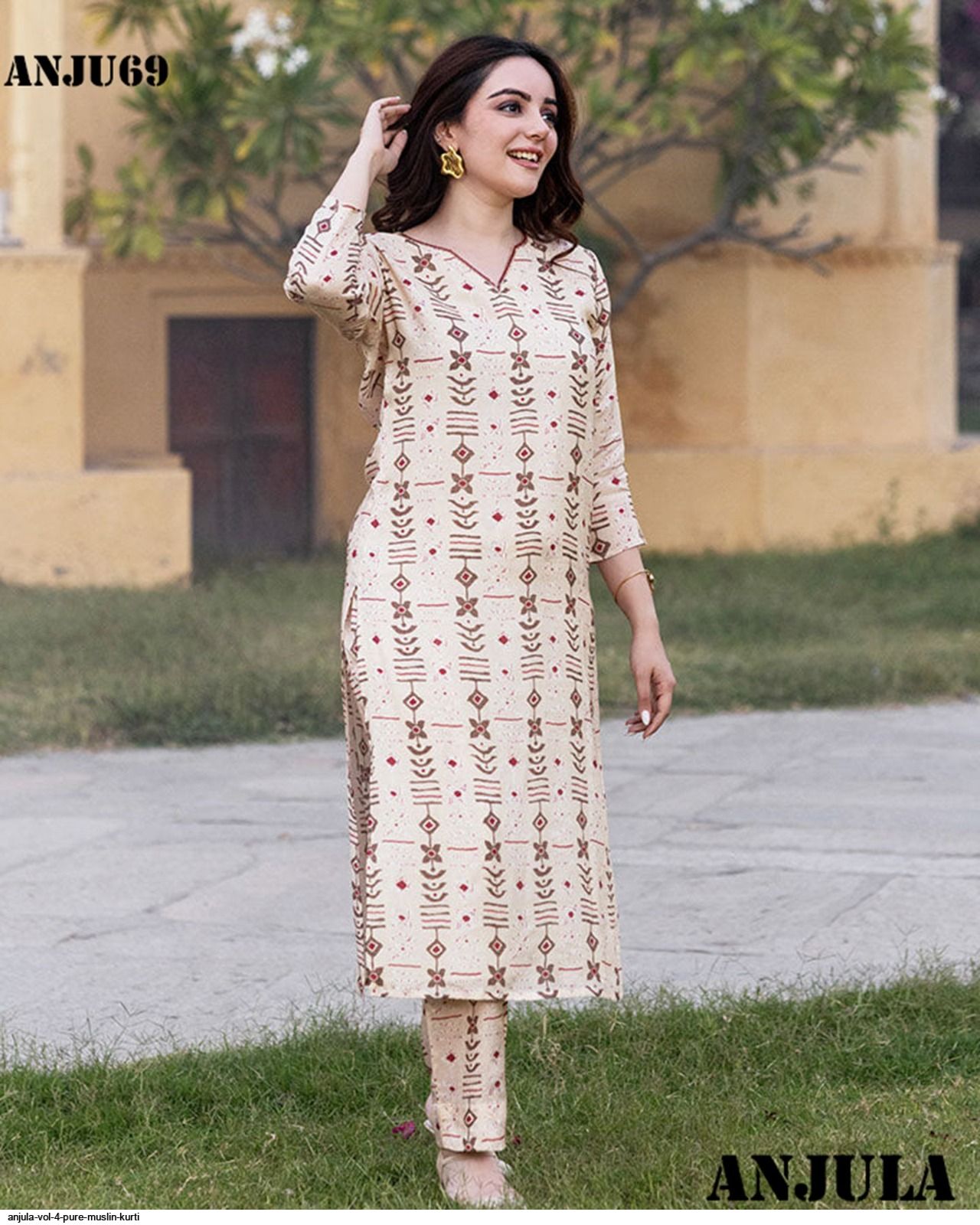 Salt and Pepper Straight Kurti – Ethnic Rajasthan