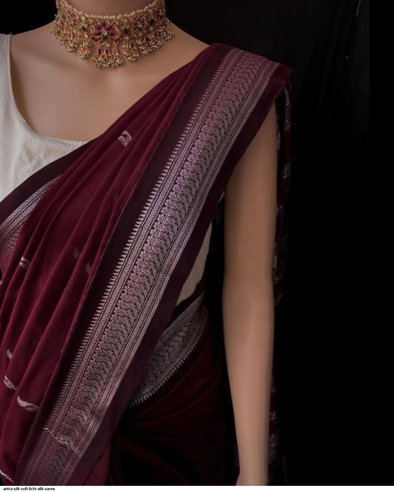 ANTRA SILK SOFT LICHI SILK SAREE