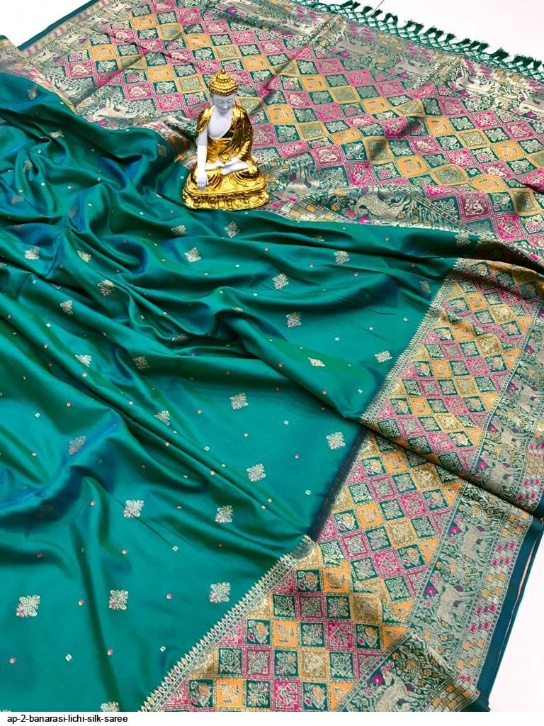 AP 2 BANARASI LICHI SILK SAREE B