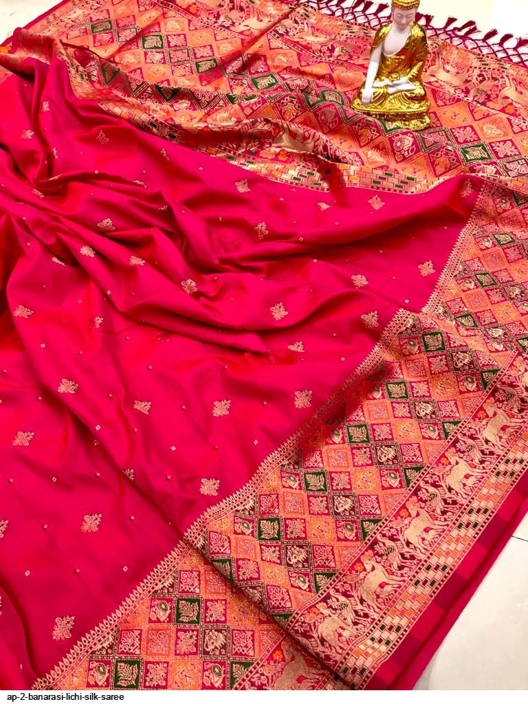 AP 2 BANARASI LICHI SILK SAREE D