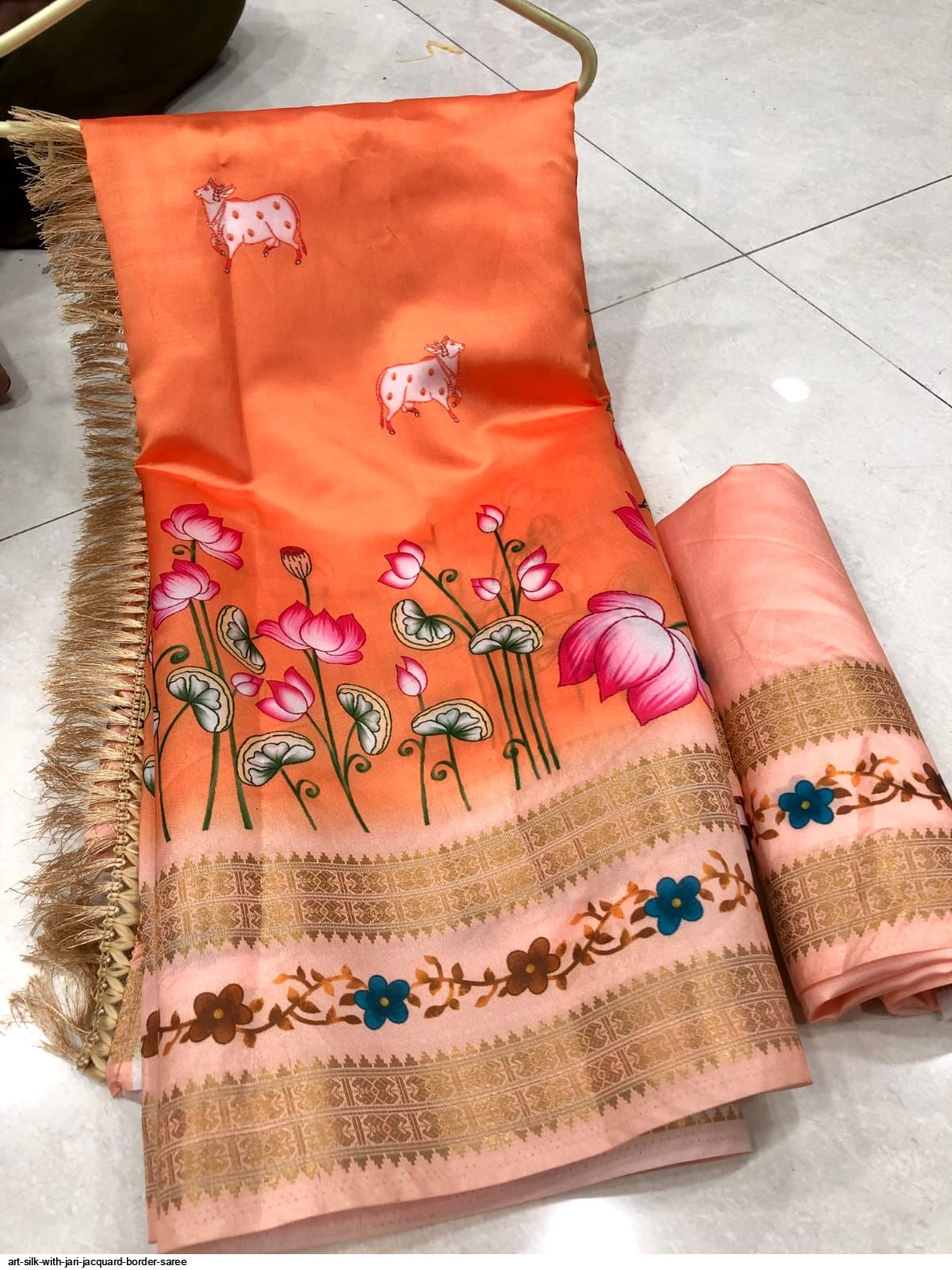 Art Silk With Jari Jacquard Border Saree