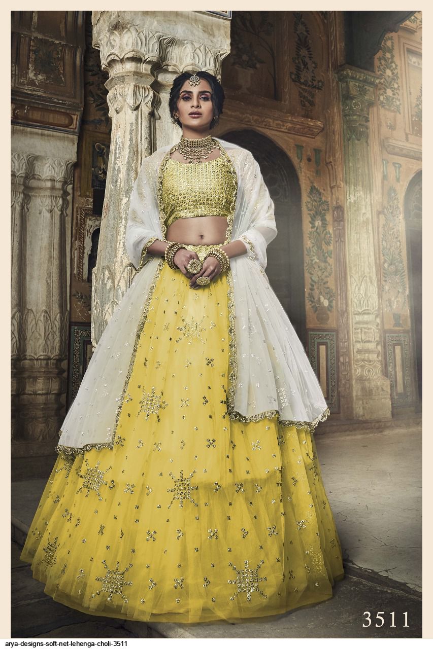 ARYA DESIGNS SOFT NET LEHENGA CHOLI 3511