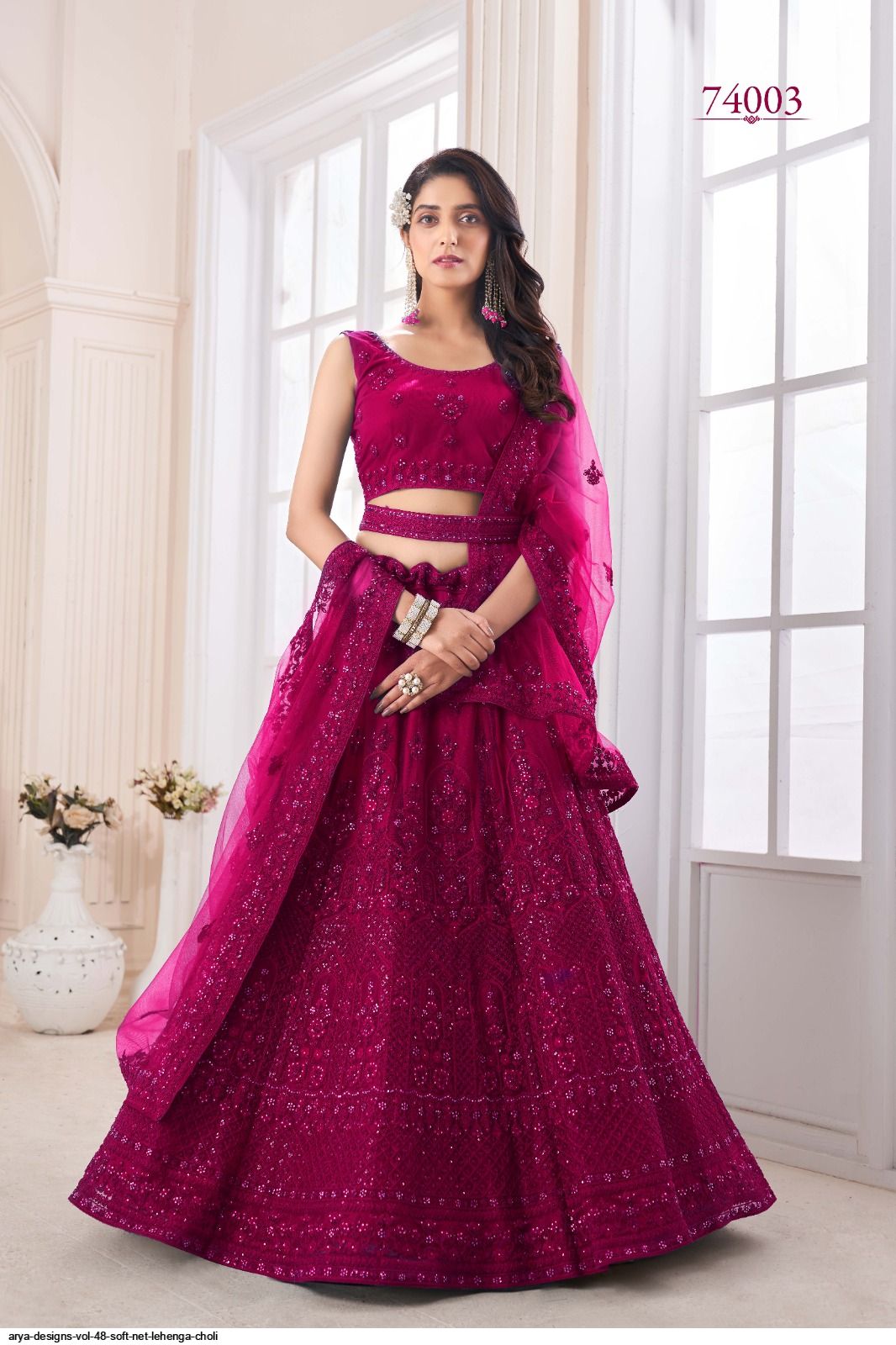 ARYA DESIGNS VOL 48 SOFT NET LEHENGA CHOLI 74003