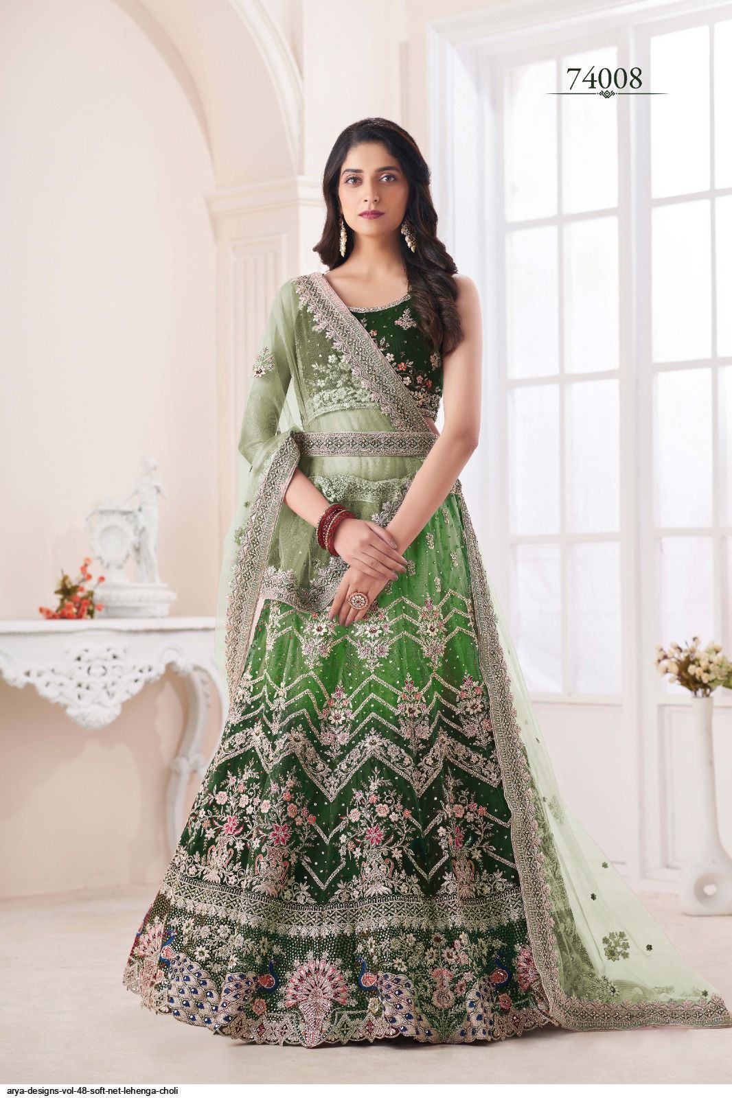 ARYA DESIGNS VOL 48 SOFT NET LEHENGA CHOLI 74008