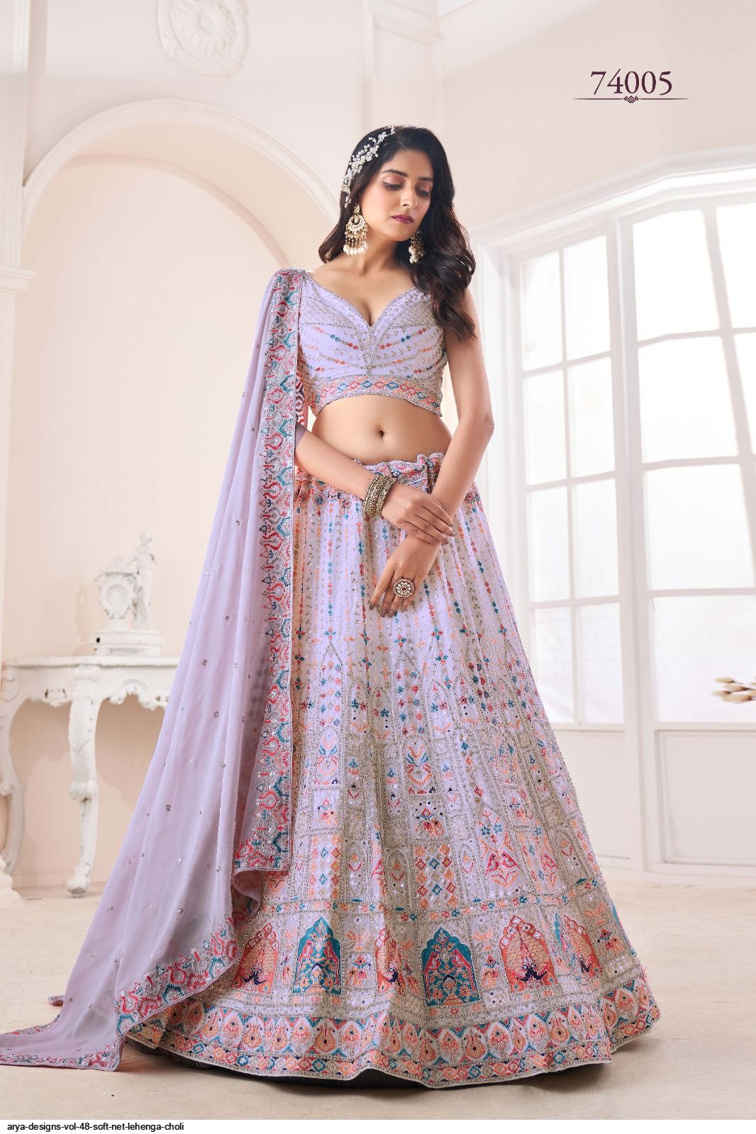 ARYA DESIGNS VOL 48 SOFT NET LEHENGA CHOLI 74005