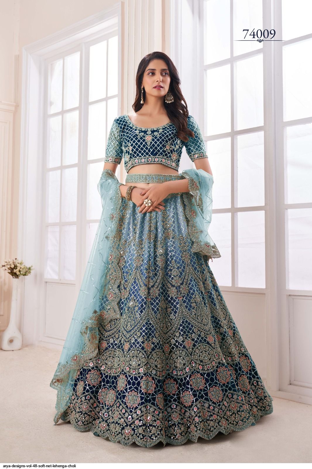 ARYA DESIGNS VOL 48 SOFT NET LEHENGA CHOLI 74009
