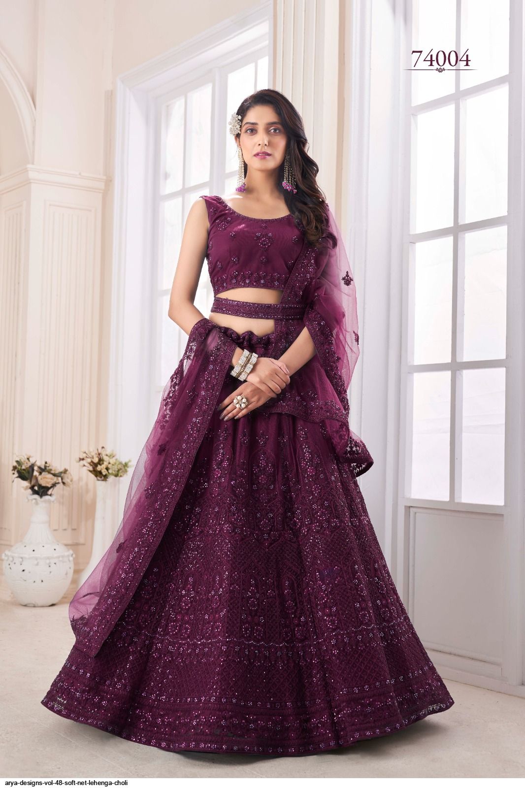 ARYA DESIGNS VOL 48 SOFT NET LEHENGA CHOLI 74004