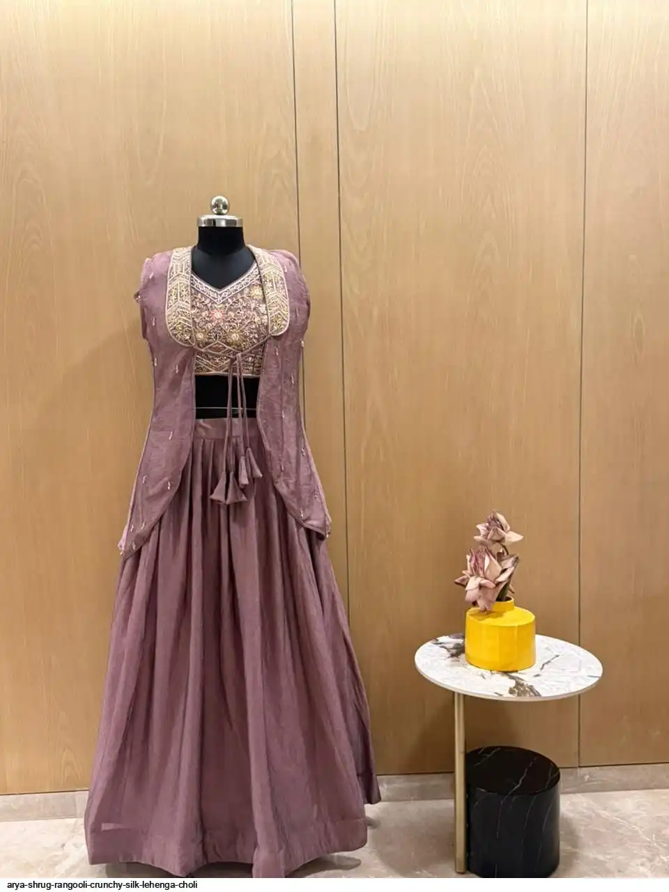 ARYA SHRUG RANGOOLI CRUNCHY SILK LEHENGA CHOLI D