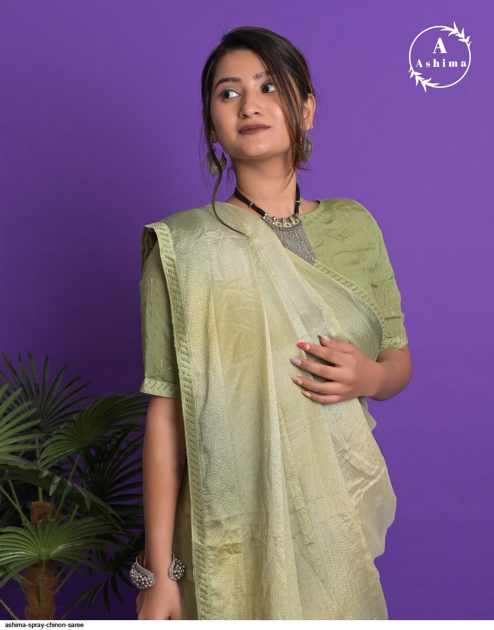 ASHIMA SPRAY CHINON saree