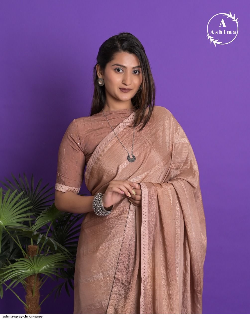 ASHIMA SPRAY CHINON saree