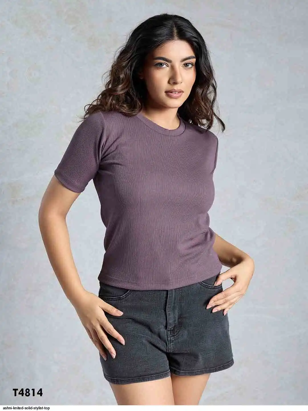 ASHNI KNITED SOLID STYLIST TOP 4814