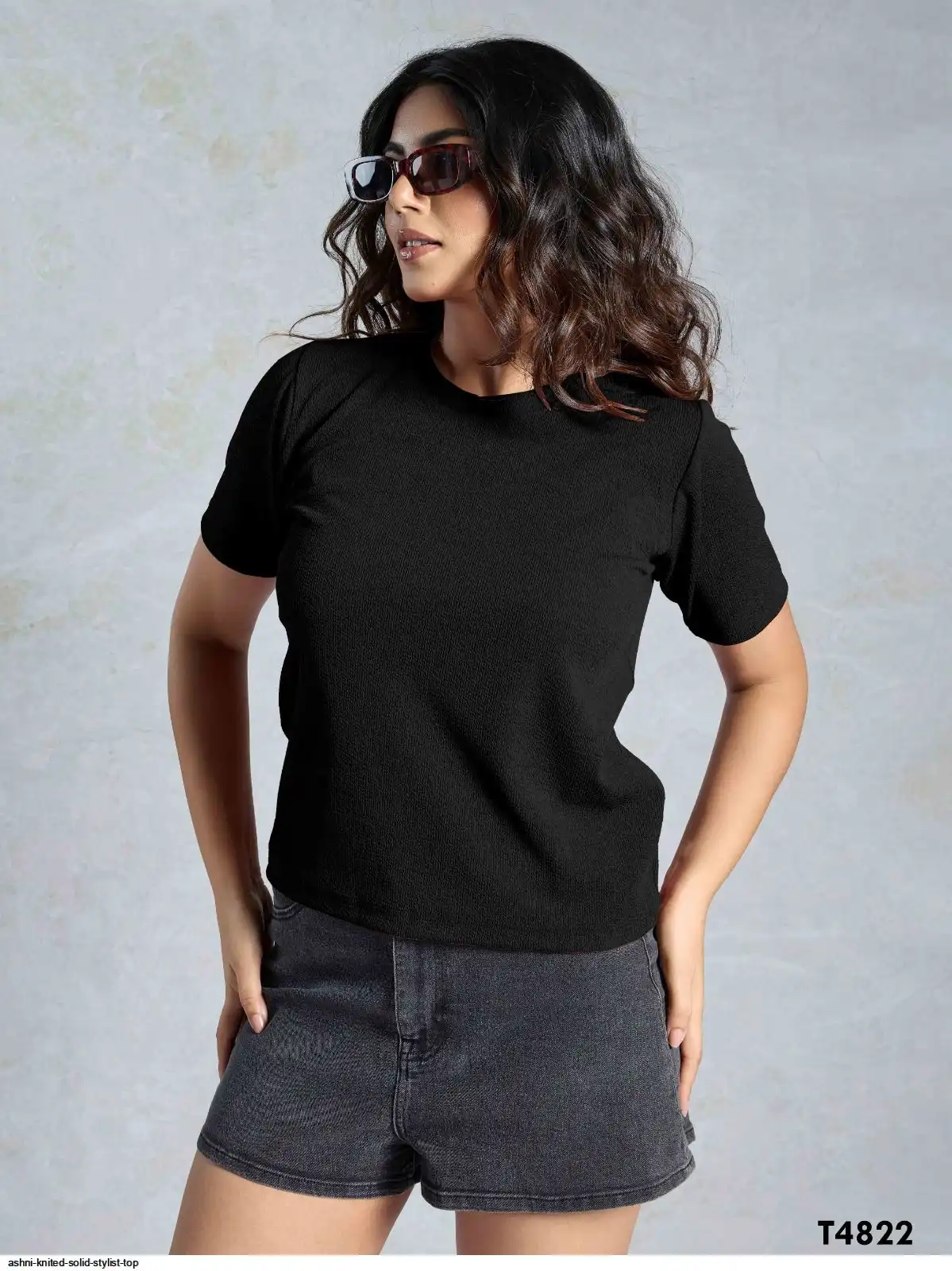 ASHNI KNITED SOLID STYLIST TOP 4822