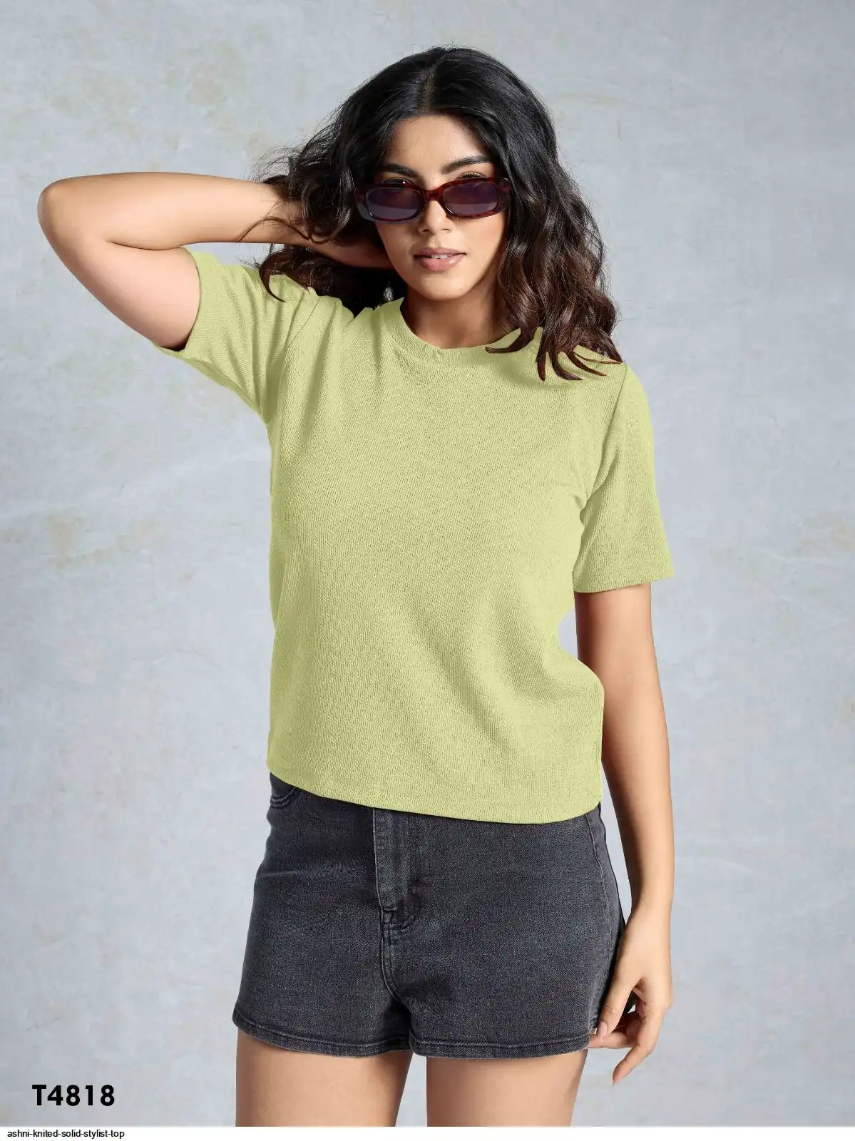 ASHNI KNITED SOLID STYLIST TOP 4818