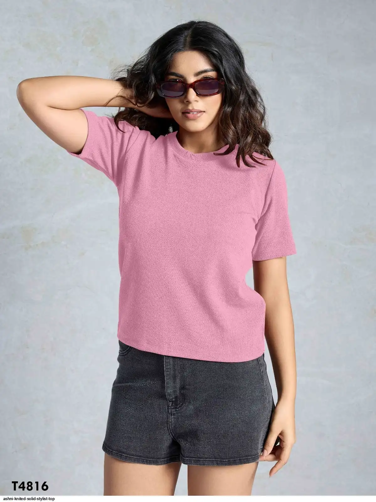 ASHNI KNITED SOLID STYLIST TOP 4816